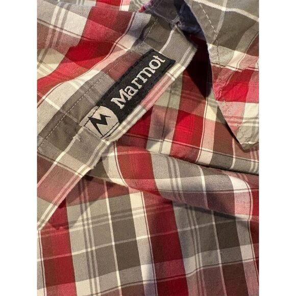 Marmot Men's Plaid Button-Up Shirt L Multicolor Short Sleeve Casual - Picture 10 of 10